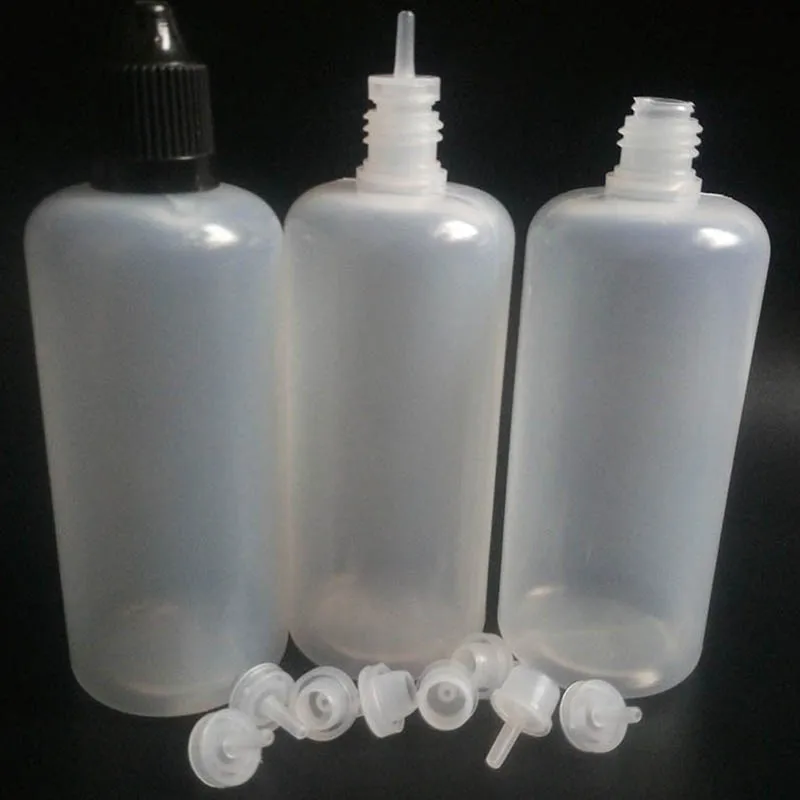 2000 шт PE 100 mlPlastic сжимаемая бутылка капельница пустая E жидкая для ногтей