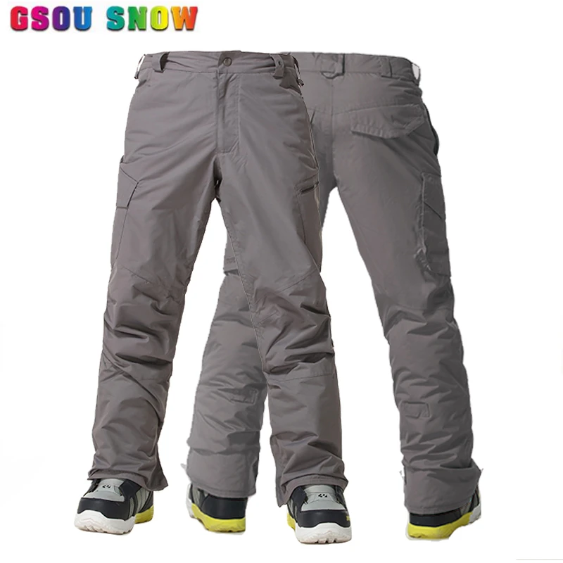 Gsou Snow 30 Degree Ski Pants Men Winter Thermal Breathable Snowboard