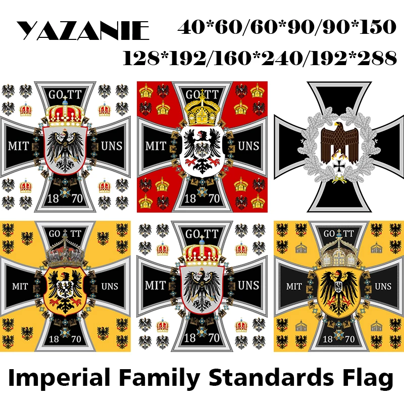 YAZANIE двухсторонний Орел с герба Германии-Флаг Германии Королевский стандарт короны принца Пруссии 1871 Стандартный флаг короля Пруссии