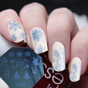 

10x Christmas XMAS Theme Nail Art Stamp Template Image Plate HD series naill tools