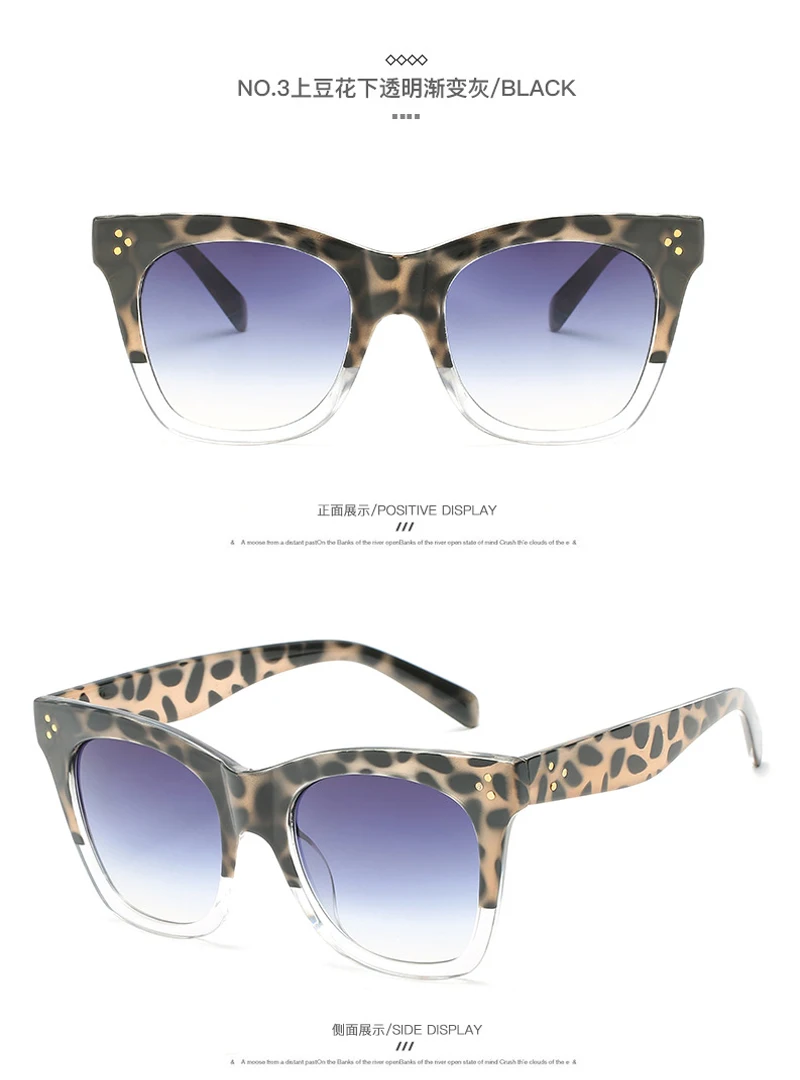 Iboode классический глаз кошки солнцезащитные очки Для женщин Винтаж негабаритных градиент солнцезащитные очки женские роскошные дизайнерские UV400 солнцезащитные очки