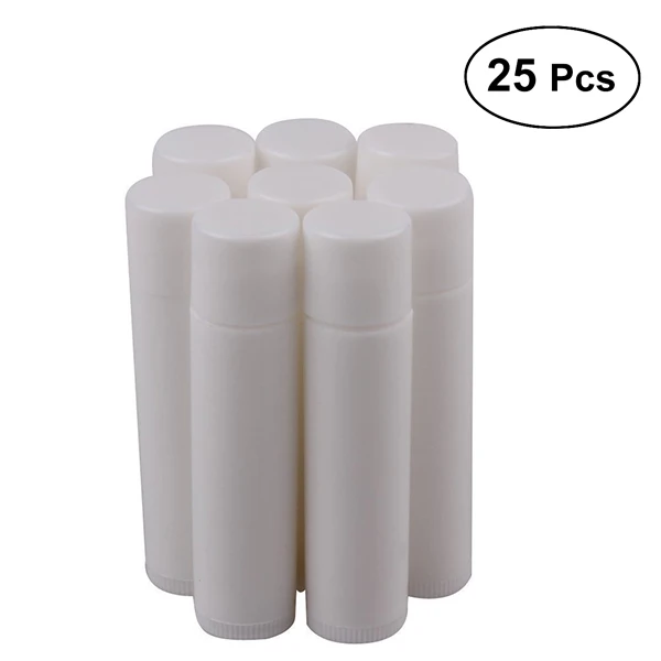 

25pcs 5g Empty Plastic Lip Balm Tubes DIY Containers Lip Gloss Storage With Cap Clear Cosmetic Sample Container