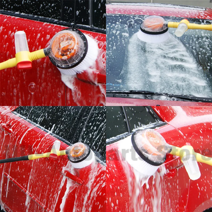 rotierende Bürste Automatischer Auto-Schaumbürste zum Waschen professioneller Sprüh-Waschschalter tragbare Auto-Reinigungs-Werkzeuge Wasserdurchfluss
