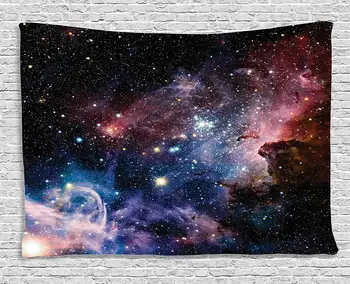 

Space Decorations Collection Stars Nebula Colorful Explosive in Space Astronomic Magical Picture Print room Tapestry