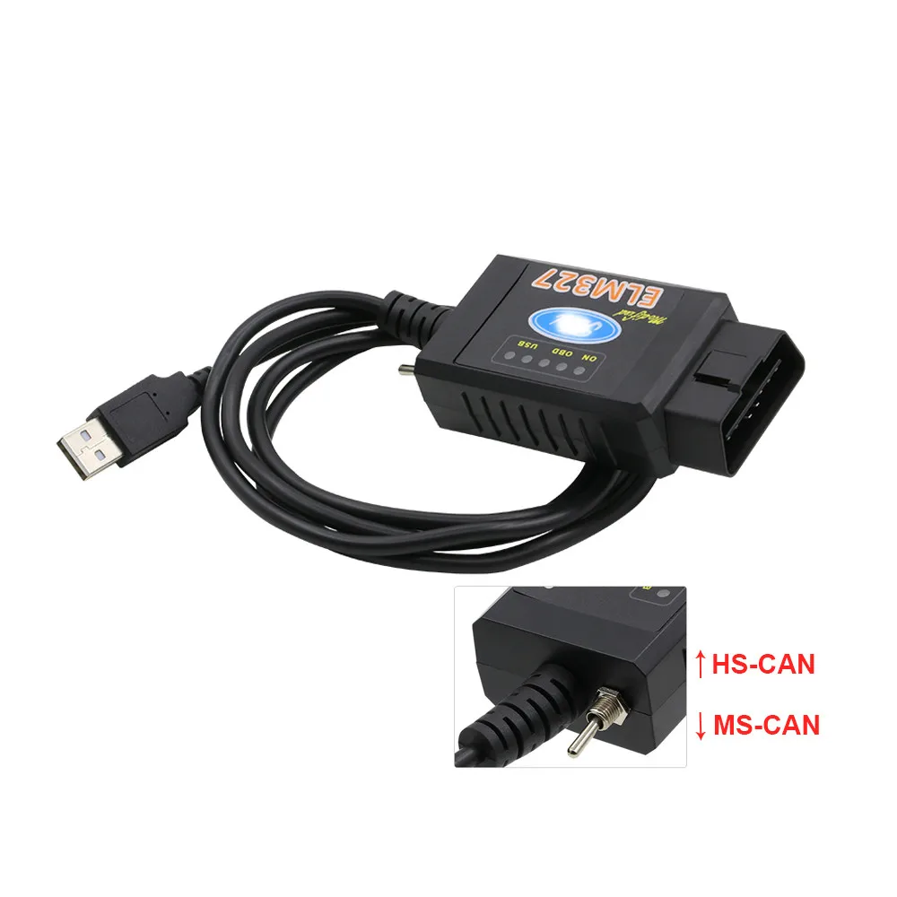 ELM327 USB FTDI PIC18F25K80 чип ELMconfig считыватель кодов для Ford HS CAN/MS CAN Forscan ELM 327 Bluetooth OBDII