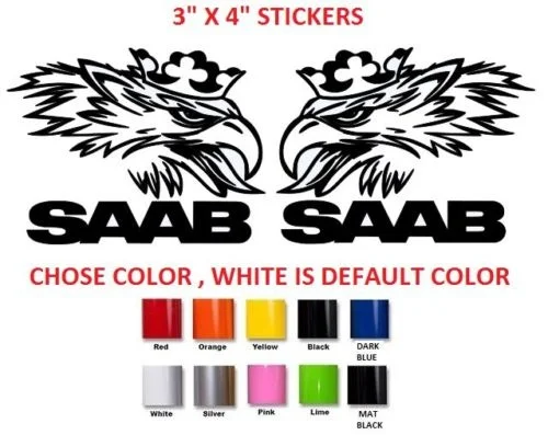 

For 4Pcs/Set SAAB BODY CAR STICKER DECAL VINYL GRAPHIC