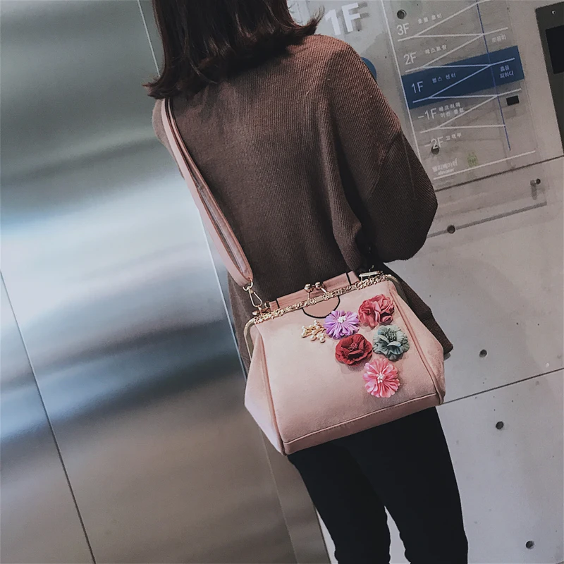 Three-dimensional Simulation Flowers Women Peacock Embroidery Messenger Bag Frame PU Leather Tote Handbag Purse Crossbody Bag (19)