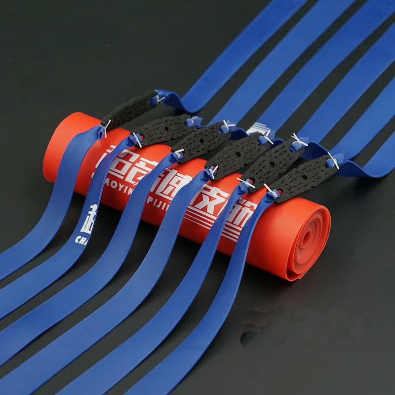 

2Pcs 0.85MM blue Color Slingshot rubber bands Use for hunting tirachinas profesional caza emulsion flat rubber