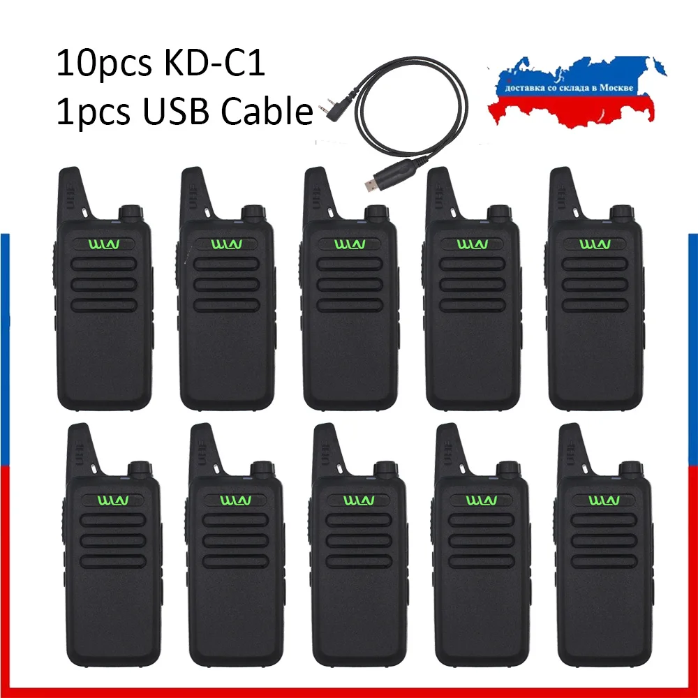 10 шт. WLN KD-C1 мини-рация UHF 400-470 МГц 5 Вт Мощность 16 канальный мини-портативный трансивер лучше, чем BF-888S