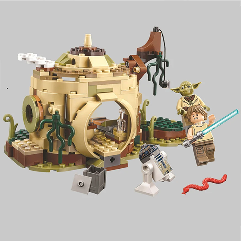 

Star Wars Series10904 Yoda's Hut Luke Skywalker R2-D2 Building Block 241pcs Bricks Toys Compatible legoings kids toy gift
