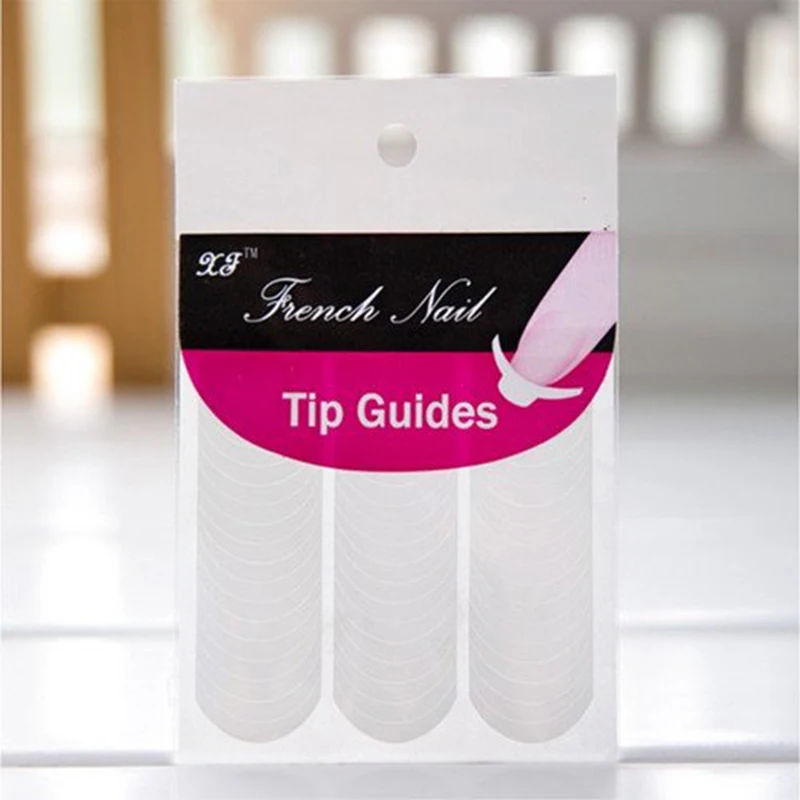 Shellhard 240pcs/5 Sheets Nails Guide Tips Stickers French Manicure Nail Art Decals For Nail DIY Styling Tools