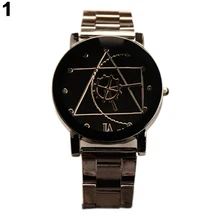 Men s Women s Compass Hands Stainless Steel Band Analog Quartz font b Couple b font
