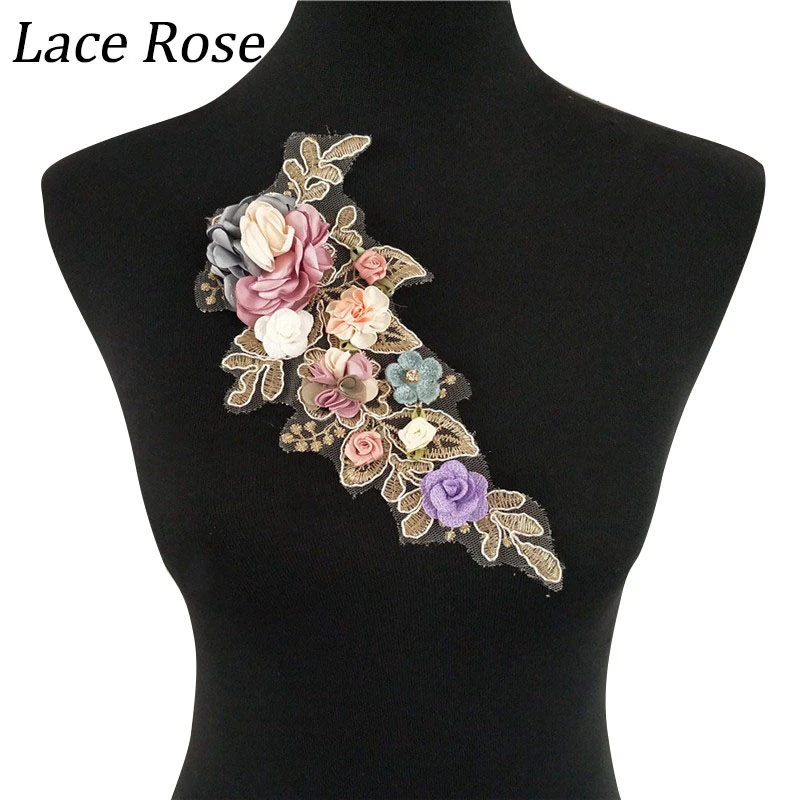 Tela de encaje apliques de artesanal adornos Rhinestone pasamanería con DIY bordado encaje Ropa Accesorios parches|Parches| - AliExpress