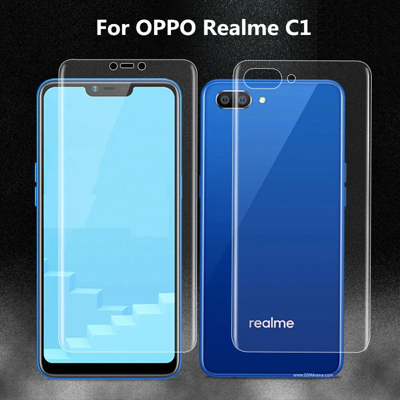 

CCDZ Front Back Ultra-thin Clear Full Cover Soft Hydrogel Film For OPPO Realme 2 Pro Screen Protector For Realme C1 Soft Film