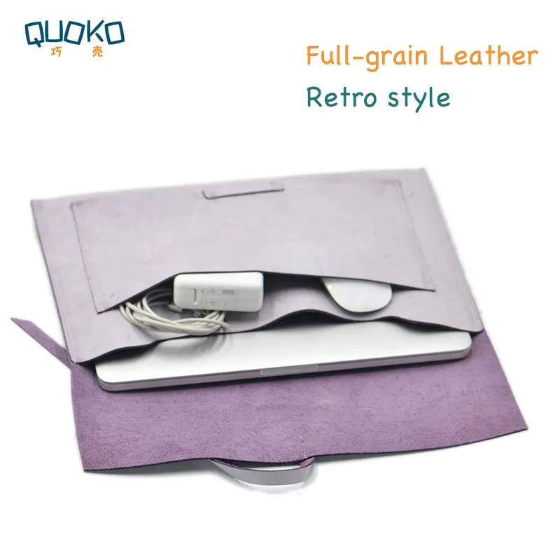 Ретро стиль, сумка для ноутбука, супер тонкий рукав, чехол, полностью зернистый кожаный чехол для ноутбука для MacBook Pro Air 12/13. 3/15. 4