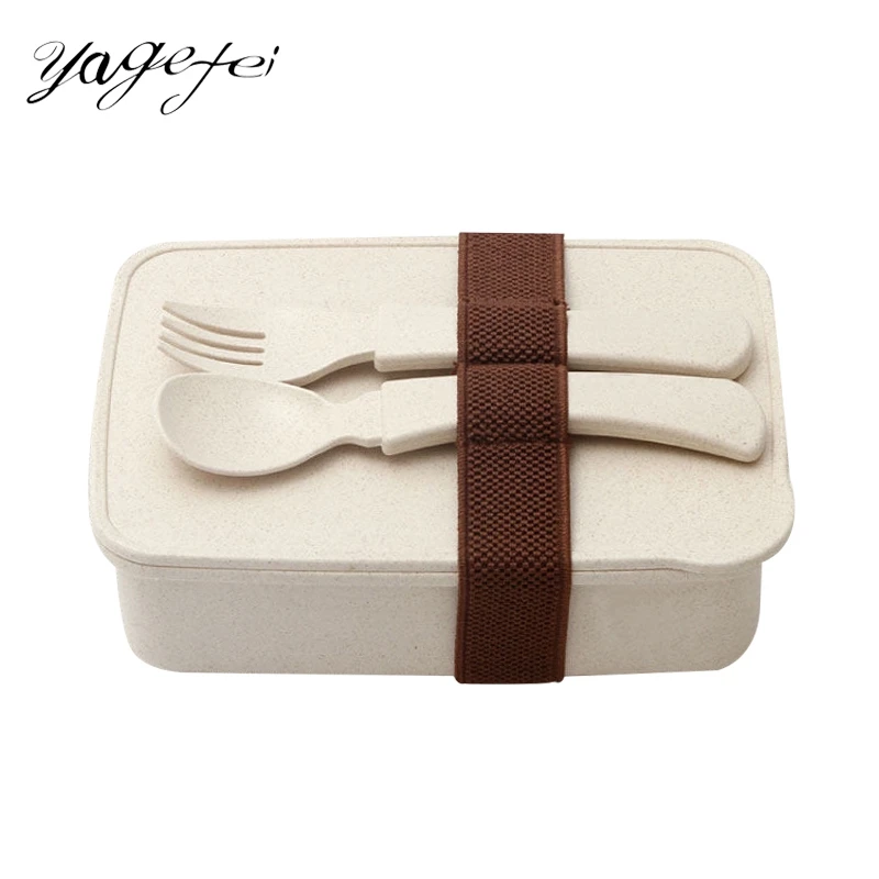 Portable Food Grade Lunch Box with Spoon and Fork Leak Proof Lunch Box