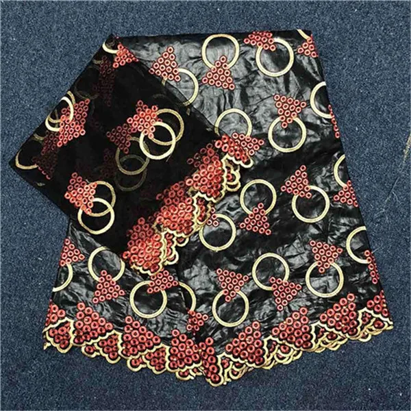 Bazin riche getzner черный bazin brode getzner горячий стиль Французский Тюль шарф набор для женщин высокое качество 5+ 2 ярдов/партия