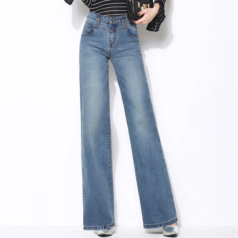 Plus Size Women Jeans High Quality Wide 