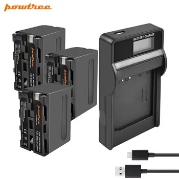 

Powtree For Sony NP-F960 NP F960 F970 F950 NP F970 Digital Camera Battery + USB Charger for Sony MVC-FD90 MVC-FD91 MVC-FD92