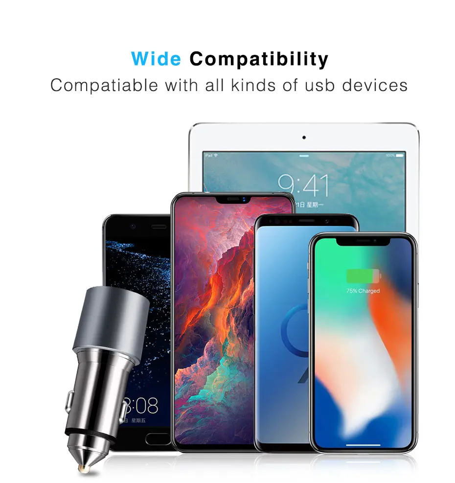 Dual Quick Charge 3.0 USB Car Charger (10)