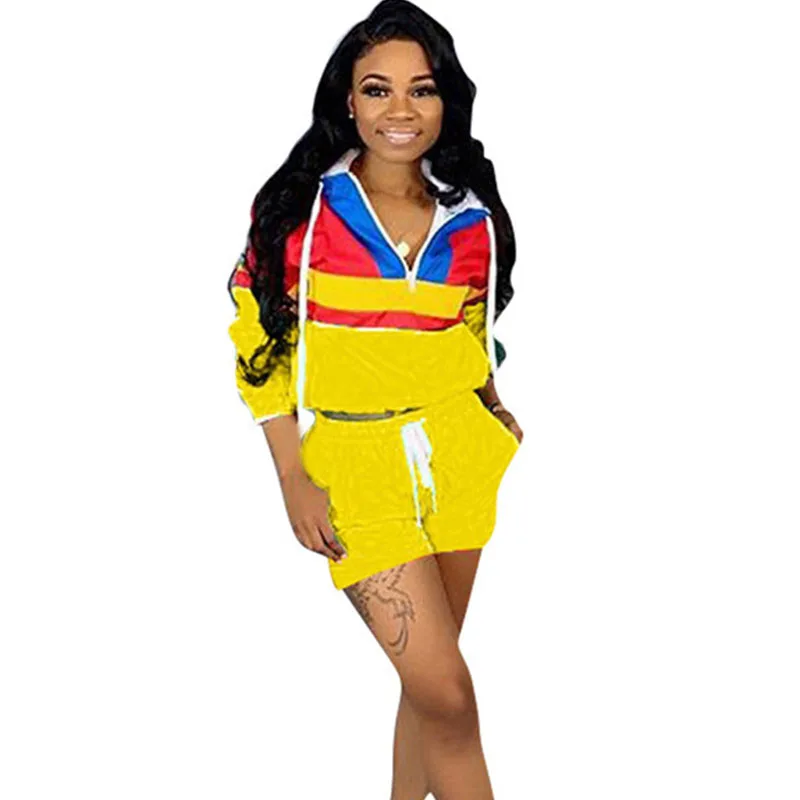 two piece sweatsuit shorts