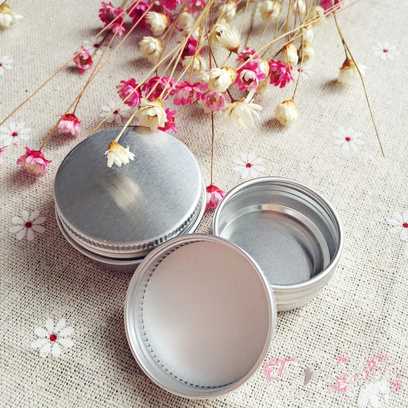 

50pcs/lot 5g 10g 15g 20g 30g 40g 50g Aluminum Jars 5ml 10ml 15ml 20ml 30ml 40g 50ml Empty Cosmetic Metal aluminum Tin Containers