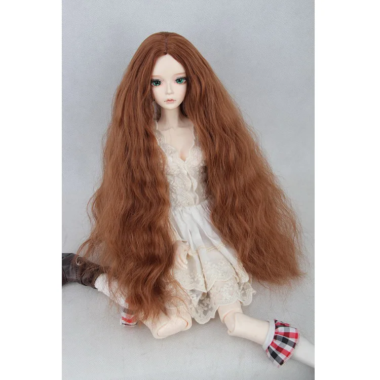 Bybrana BJD парик для 1/3 1/4 1/6 высокая температура волокно девушка длинные волнистые парик для кукол - Цвет: 6