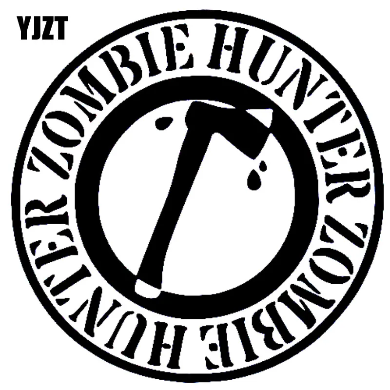 YJZT 15*15 см модная наклейка зомби HUNTER AX автомобильные Стикеры аксессуары