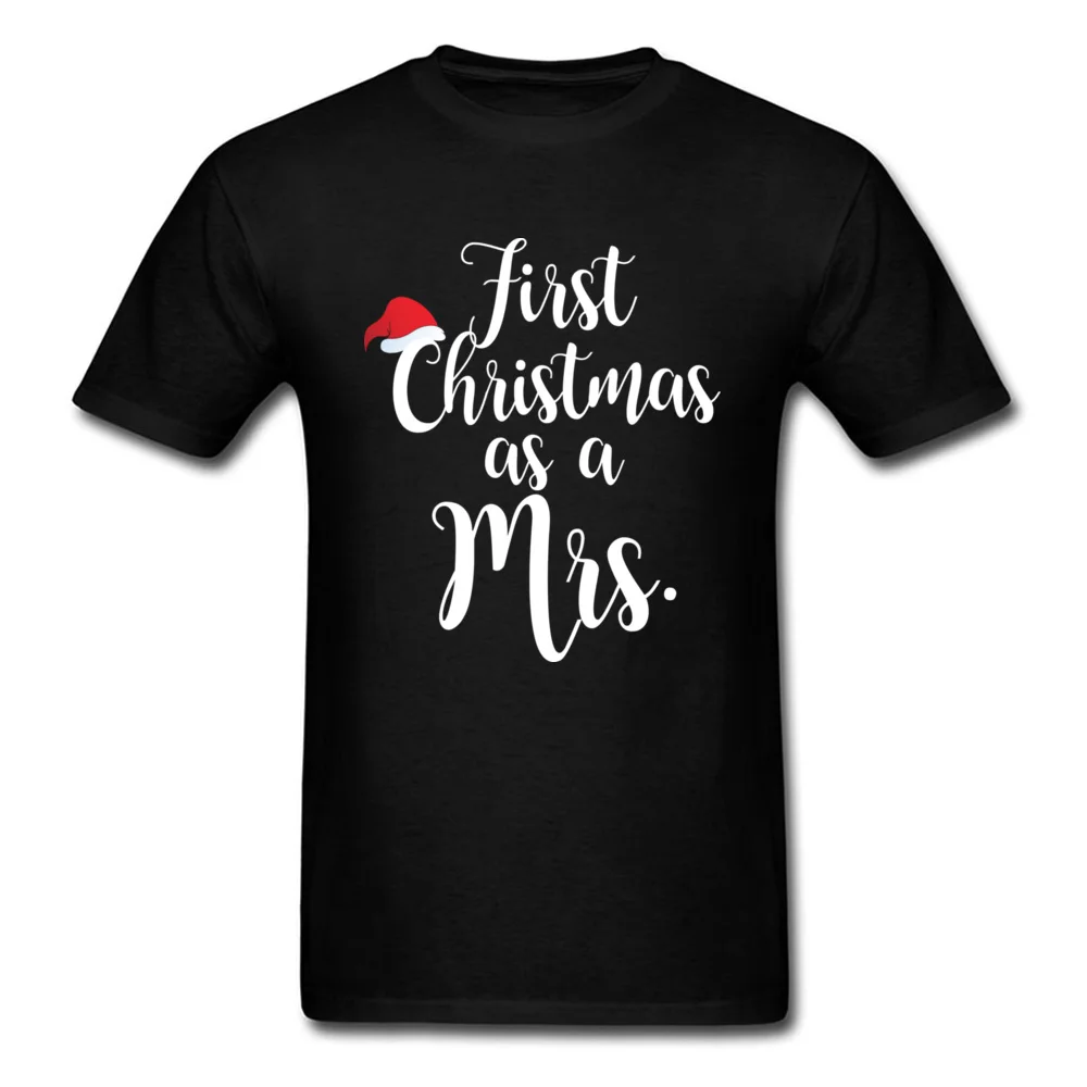 My First Christmas As A Mrs футболка для мужчин топы футболки черная 90s праздничная