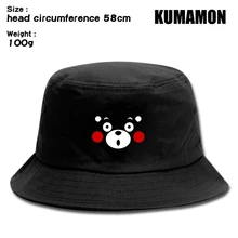 Мультяшная парусиновая Панама Kumamon, рыбацкая шляпа, модная уличная кепка, шляпа Boonie, летняя женская менструальная шляпа, шляпа от солнца, Пляжная Шляпа