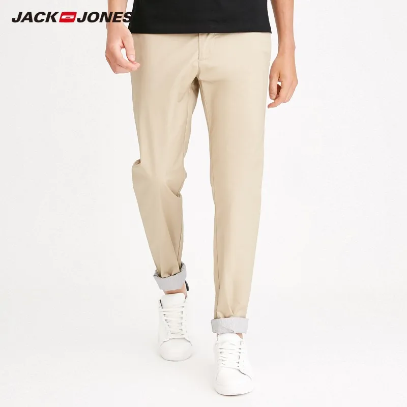 JackJones мужские Стрейчевые хлопковые облегающие повседневные штаны базовая
