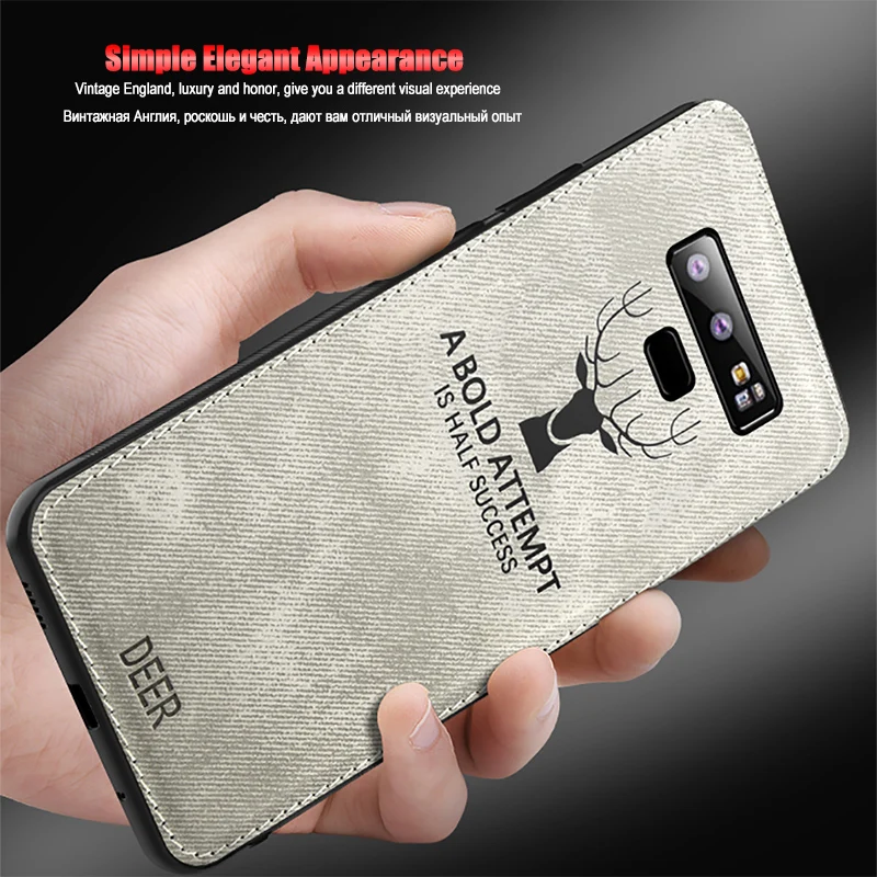 Luxurious Fabric Deer Design Shockproof Soft Bumper Phone Case