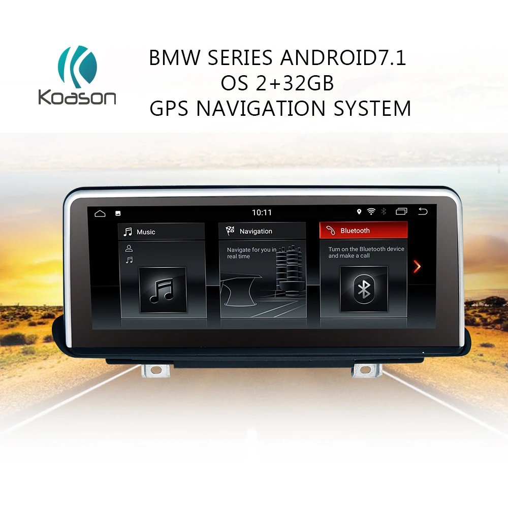Clearance Koason Android 7.1 Car Dvd Navi Player FOR BMW X5 F15 (2014-2017) NBT System audio stereo auto car monitor screen GPS Navigation 3
