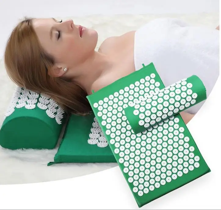 Massager Cushion Acupuncture Sets Relieve Stress Back Pain Acupressure Mat/Pillow Massage Mat Rose Spike Massage and Relaxation