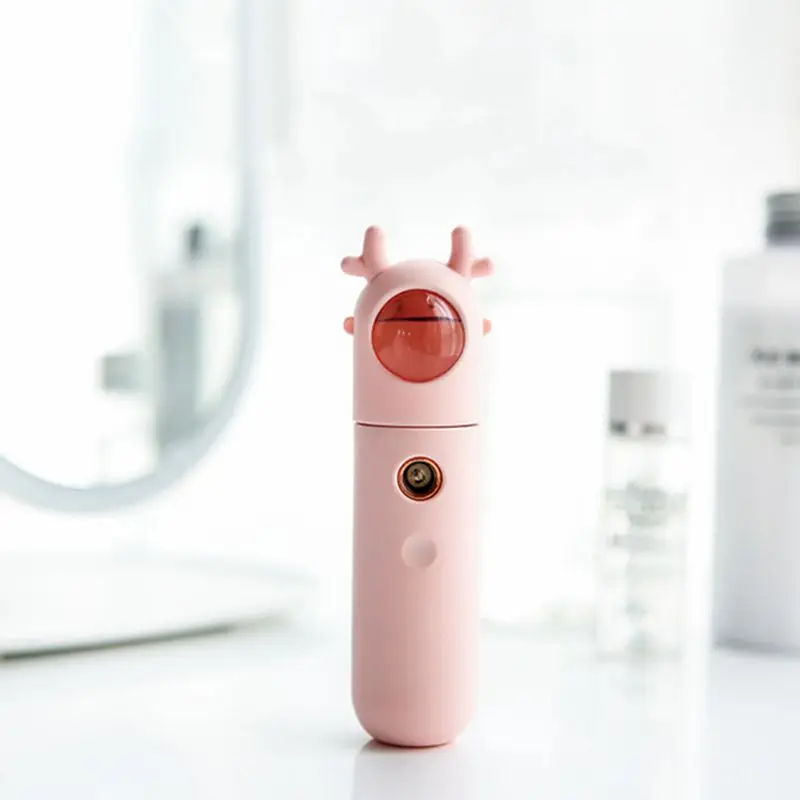 

18ml Mini Spray Mist Facial Moisturizing Cleansing Steamer Skin Care Spa Beauty Tool Ultrasonic Humidifier Portable USB Power