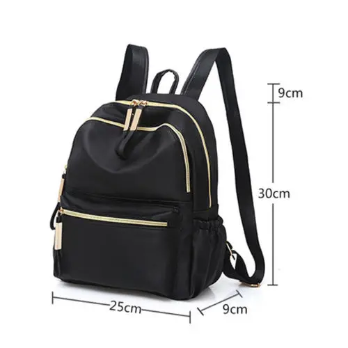 Модный женский водонепроницаемый мини-рюкзак Оксфорд с защитой от кражи для девочек, школьный рюкзак, дорожная сумка, двойные сумки на плечо, черный цвет