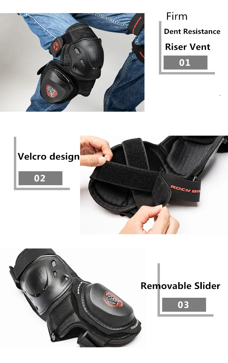 ROCK BIKER RACING PLUS Knee Shin Protector with slider 5