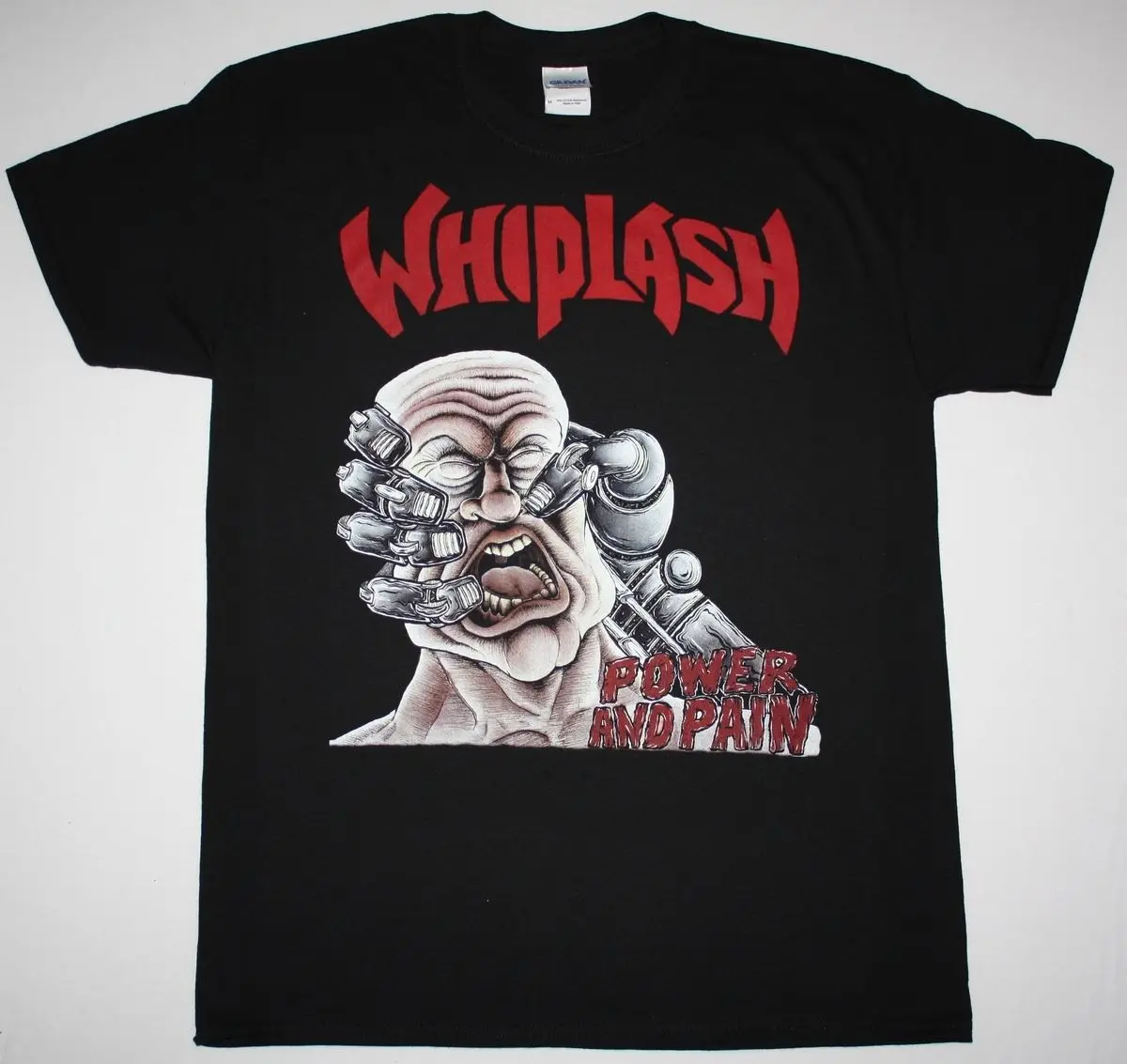 Новая Черная футболка с надписью WHIPLASH POWER AND PAIN THRASH SPEED METAL SLAYER KREATOR кожаная в