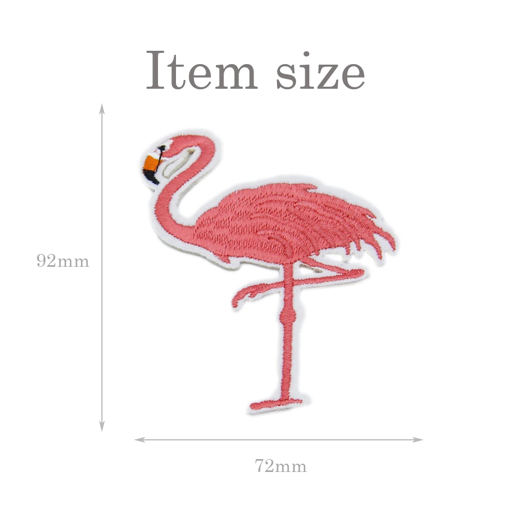 5 шт. 92*72 мм Птица Фламинго Форма патч, материалы для ручных поделок для сумки украшения ткани, 5Yc6777