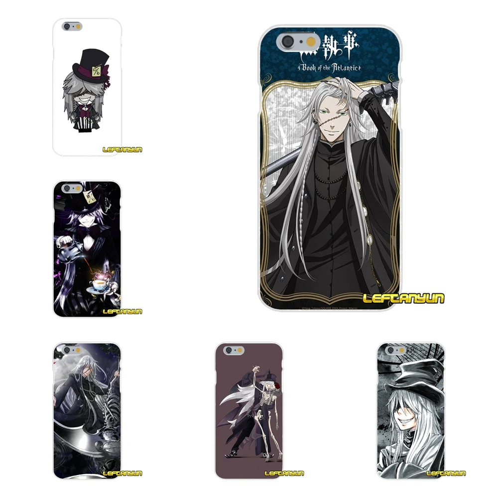 

For Samsung Galaxy S3 S4 S5 MINI S6 S7 edge S8 S9 Plus Note 2 3 4 5 8 kuroshitsuji black butler undertaker Mobile Phone Bag Case