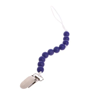 

Baby Infant Dummy Teething Pacifier Soother Nipple Chain Clip Holder Silicone