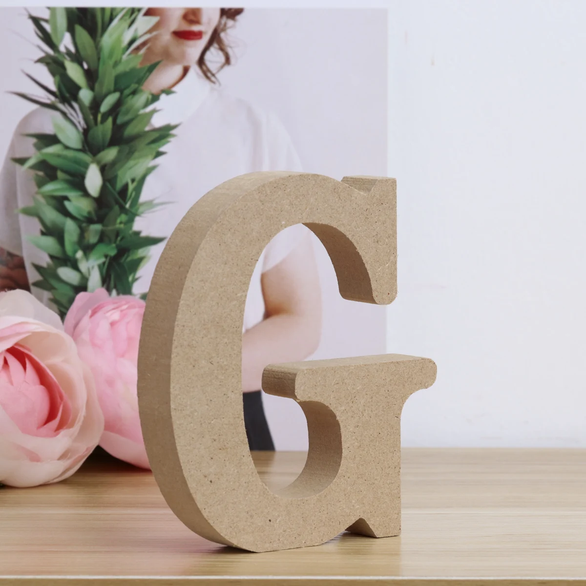 Деревянные буквы алфавита символ доска толстые украшения для дома стены дома офиса Edding День рождения украшения - Цвет: G