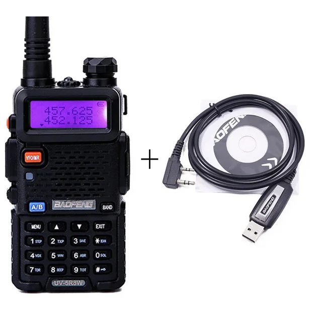 Baofeng UV-5R8W Высокая мощность 8 Вт двухстороннее радио 10 км дальность Tri мощность 1 Вт/4 Вт/8 Вт Ham радио CB рация для охоты - Цвет: add a cable