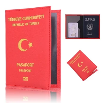 

Soft Pu Leather Case for Passport Protection Case Cute Women Travel Document Organizer for Turkey Passport Cover Travel Wallet