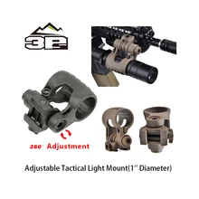 Тактический светильник для страйкбола с зажимом, Регулируемый тактический светильник, крепление для фиксации 25,4 мм диаметр, тактический светильник s WEX340