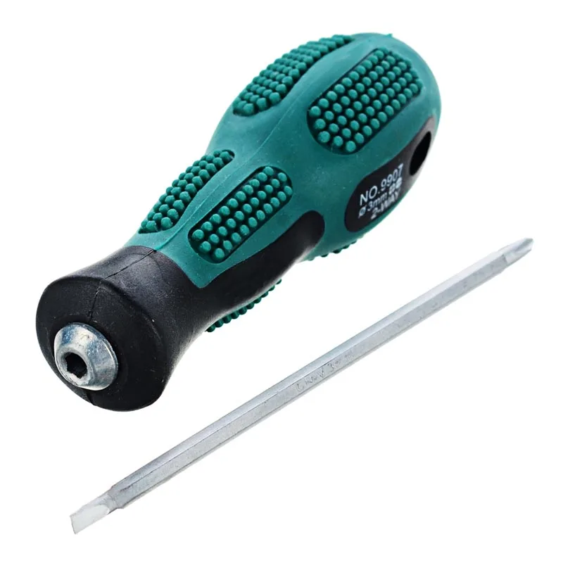 3 x 75mm Dual Use Slotted & Phillips Screwdriver Cross Head + Slotted 2