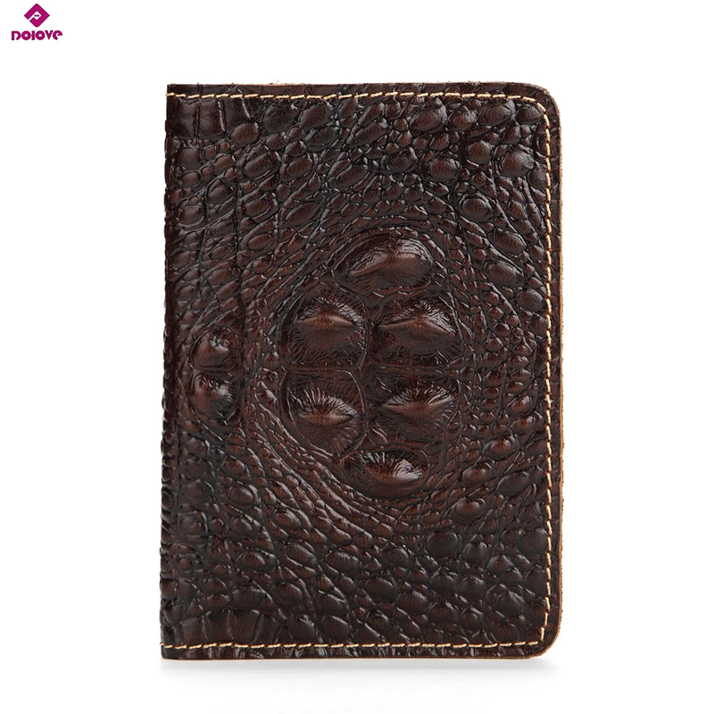 Обложка для паспорта из натуральной кожи с крокодиловым узором|men genuine leather|genuine