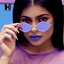 SHAUNA трендовые женские солнцезащитные очки ярких цветов с бриллиантами, оправа из нержавеющей стали, модные мужские очки с прозрачными красными линзами UV400