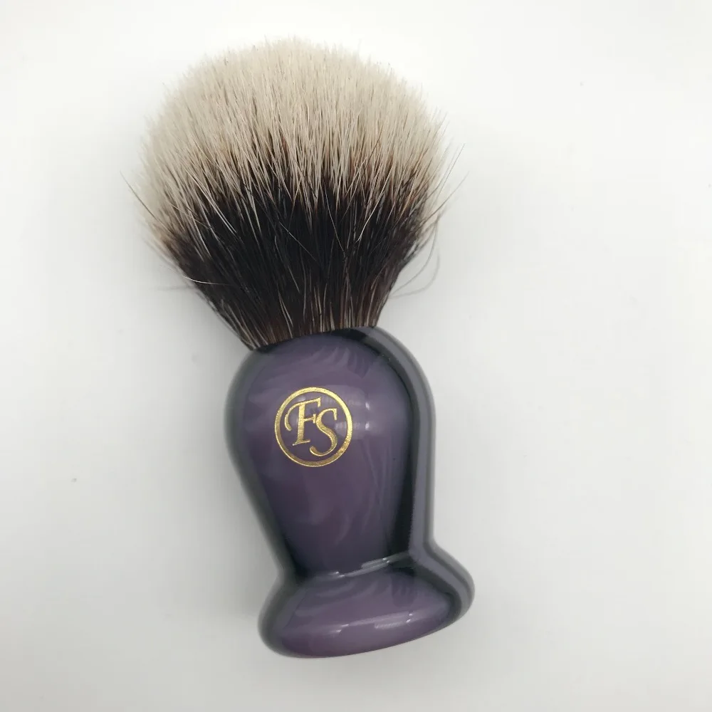 Рождественские продажи Франк бритье(FS)-20 мм 2 диапазона тончайшая кисточка для бритья из барсучьего волоса фиолетовая Ручка
