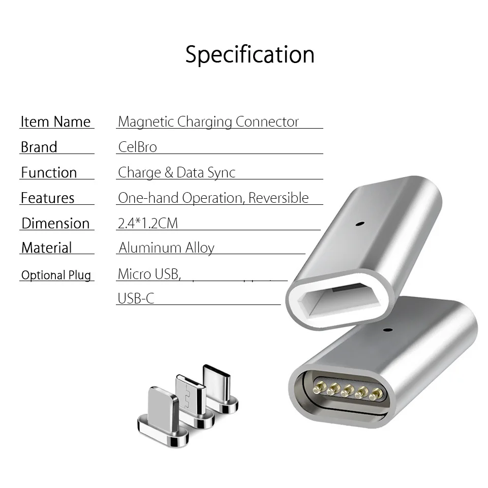 Micro USB Магнитный адаптер типа C Магнит Usb быстрая зарядка Разъем для samsung Galaxy S8 S9 Plus Note 8 9 A8 A9 A7 type-C